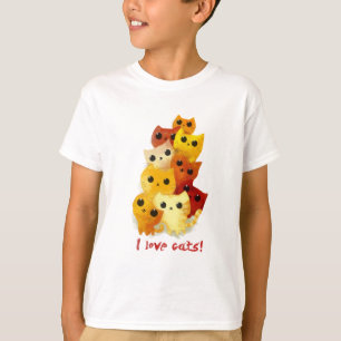T-shirt Eu amo gatos