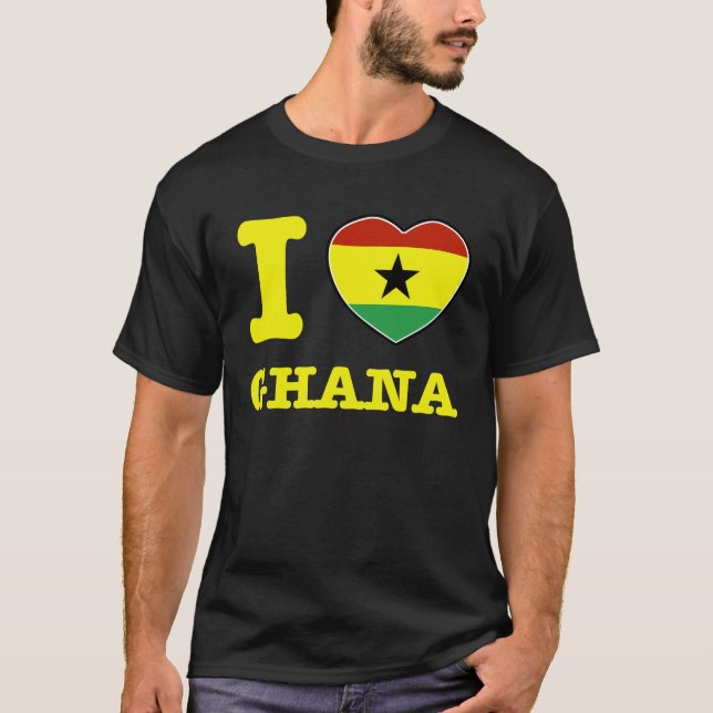 T-shirt Eu amo Ghana (Frente)