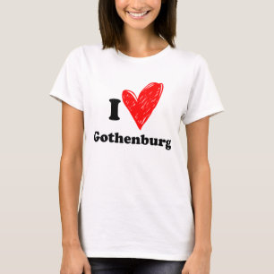 T-shirt Eu amo Gotemburgo