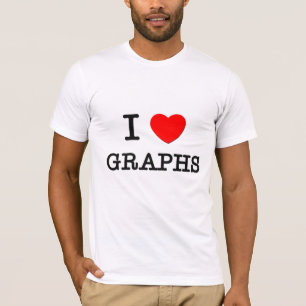 T-shirt Eu amo gráficos