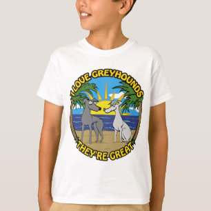 T-SHIRT EU AMO GREYHOUNDS ELES SÃO EXCELENTES