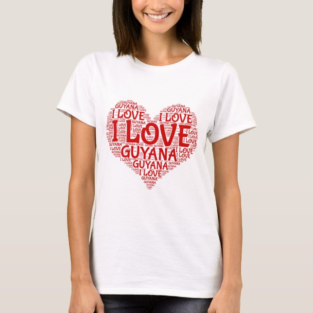 T-shirt Eu Amo Guiana Souvenir (Frente)
