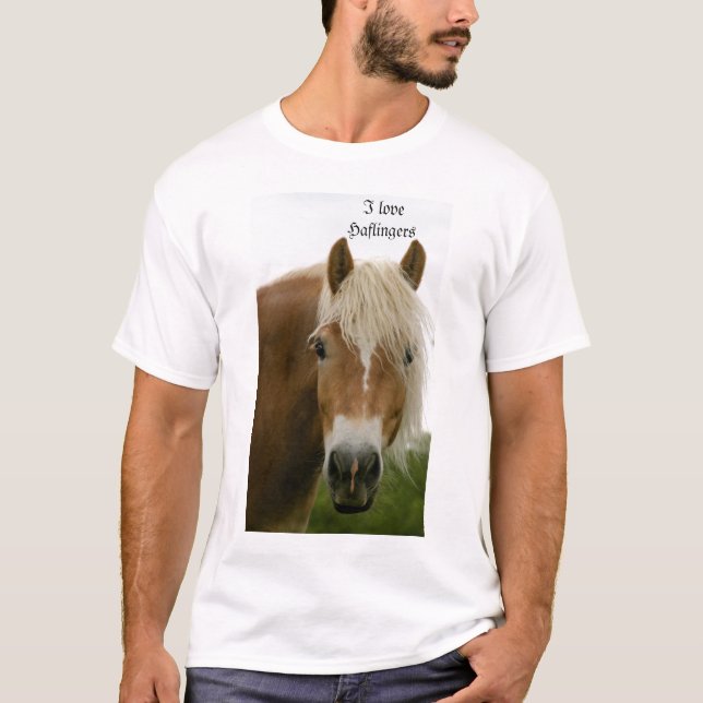 T-shirt Eu amo Haflingers (Frente)