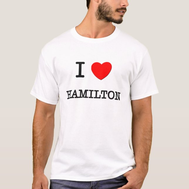 T-shirt Eu amo Hamilton (Frente)