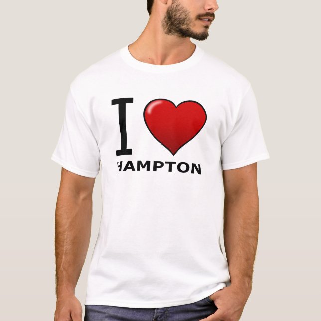 T-SHIRT EU AMO HAMPTON, VA - VIRGÍNIA (Frente)