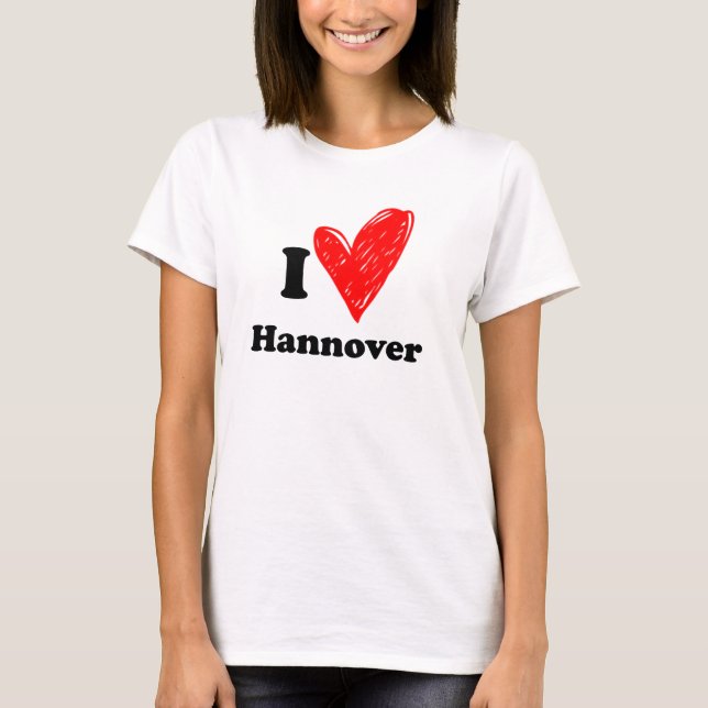 T-shirt Eu amo Hannover (Frente)