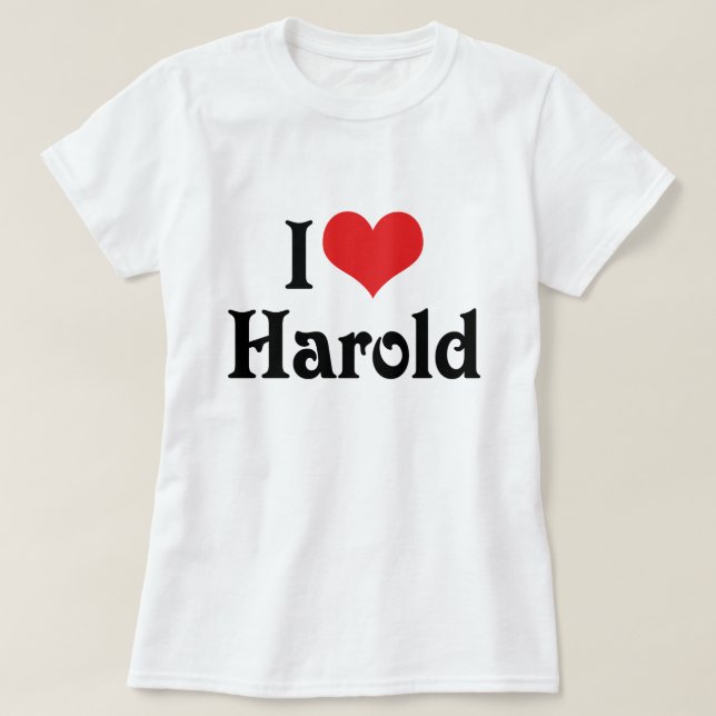T-shirt Eu Amo Harold (Frente do Design)