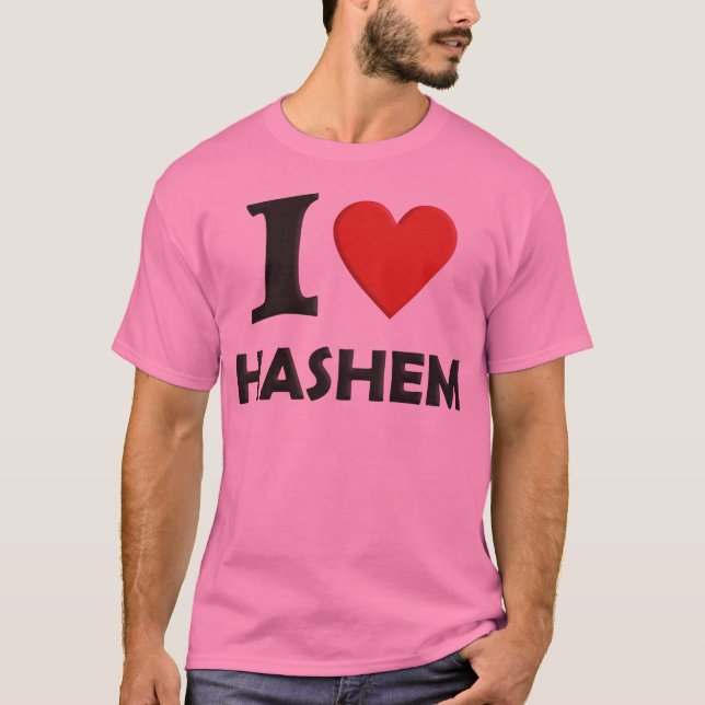 T-shirt Eu amo Hashem (Frente)