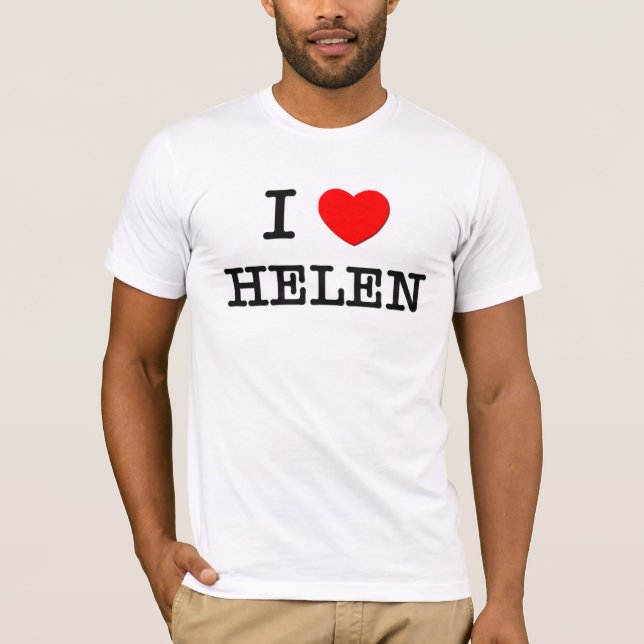 T-shirt Eu amo Helen (Frente)