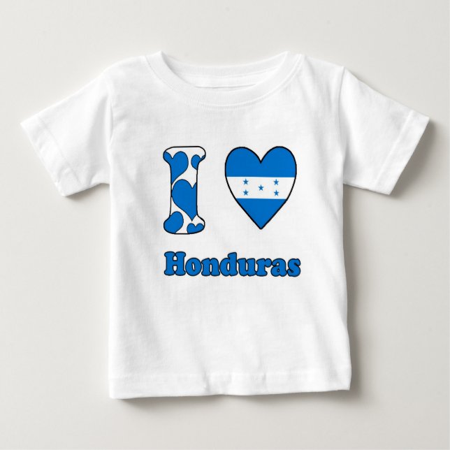 T-shirt Eu amo Honduras (Frente)
