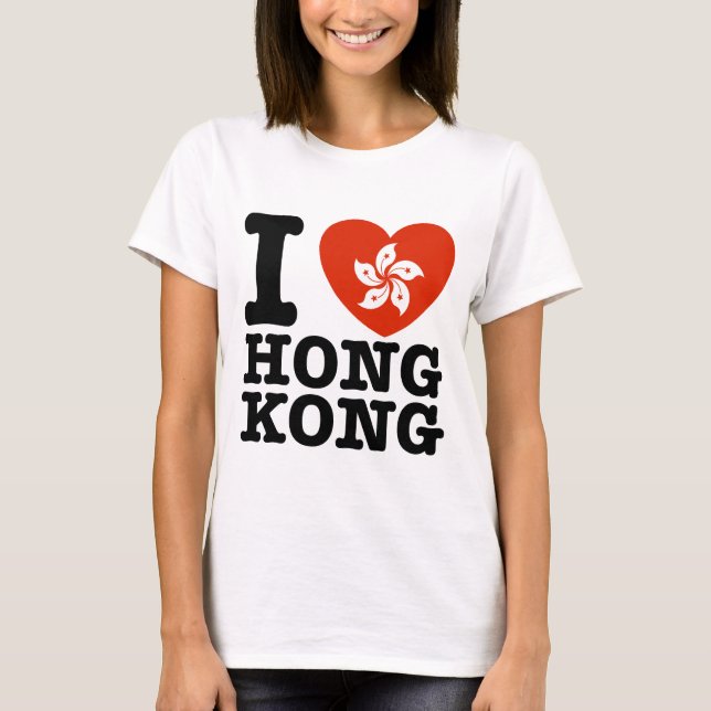 T-shirt Eu Amo Hong Kong (Frente)