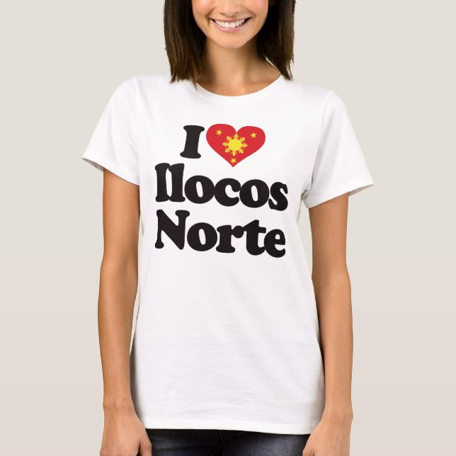 T-shirt Eu amo Ilocos Norte (Frente)