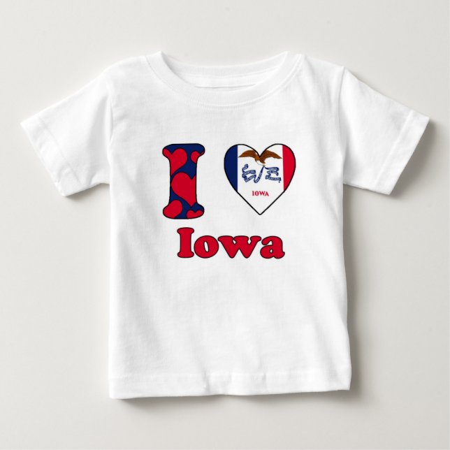 T-shirt Eu amo Iowa (Frente)