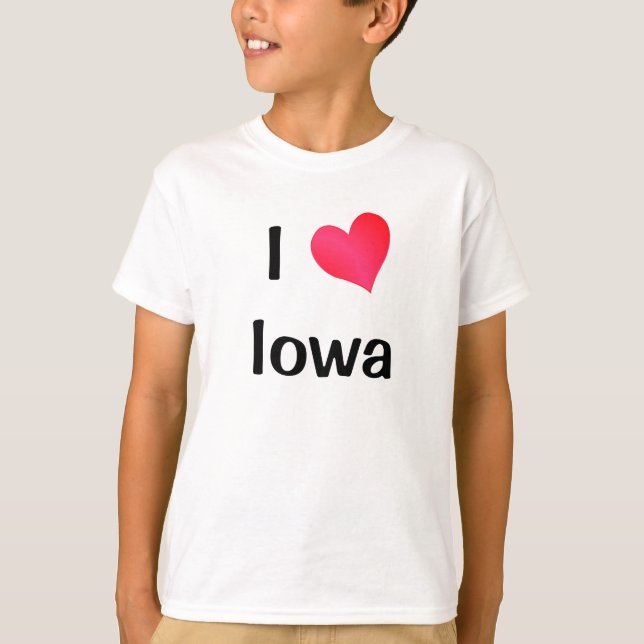T-shirt Eu Amo Iowa (Frente)