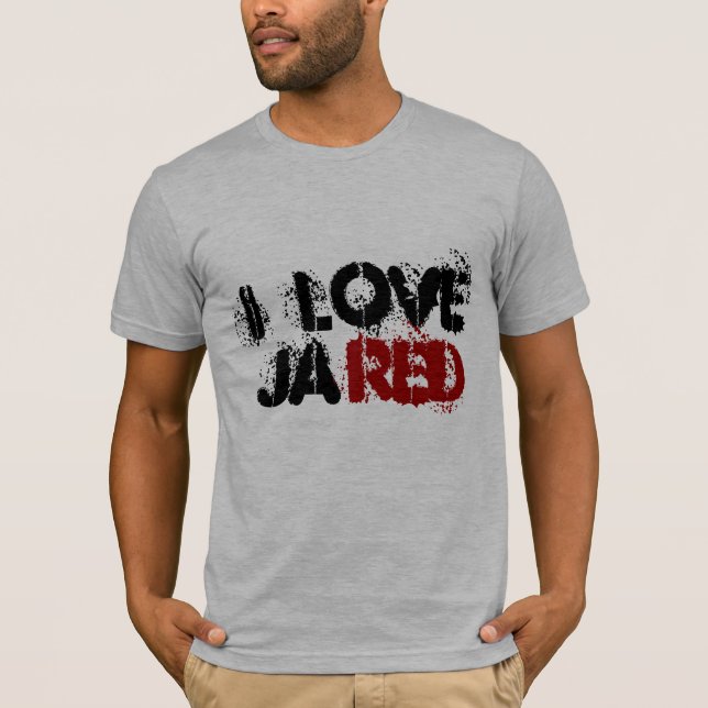 T-shirt eu amo, ja, vermelho (Frente)