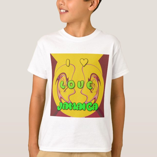 T-shirt Eu amo Jamaica.png (Frente)