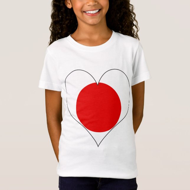 T-shirt Eu amo Japão (Frente)