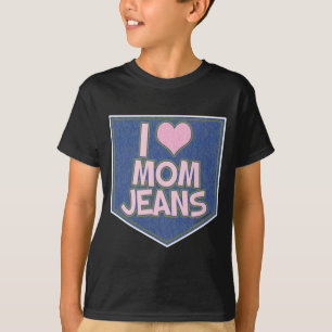 T-shirt Eu amo jeans da mamã