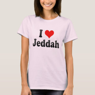 T-shirt Eu amo Jeddah, Arábia Saudita