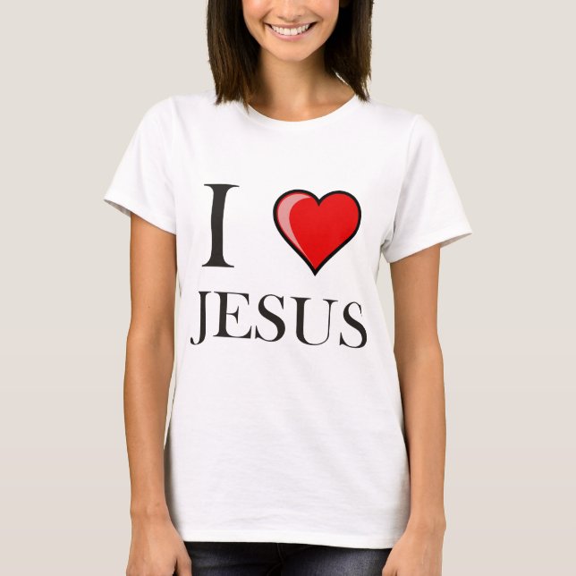 T-shirt Eu amo Jesus (Frente)