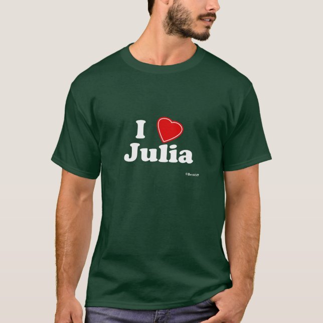 T-shirt Eu amo Julia (Frente)