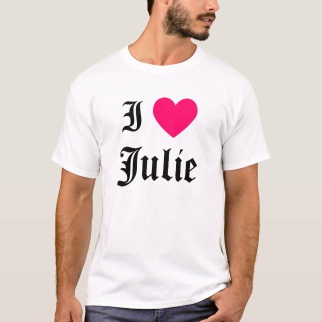 T-shirt Eu Amo Julie (Frente)