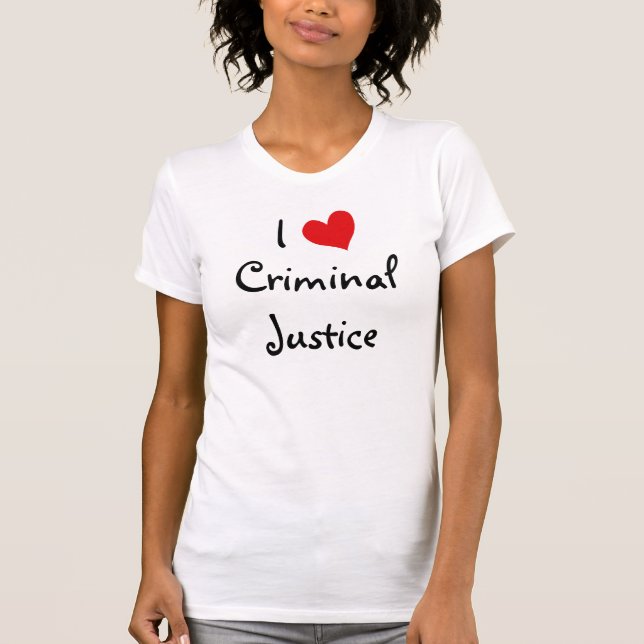 T-shirt Eu Amo Justiça Criminal (Frente)