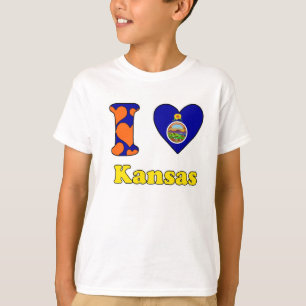 T-shirt Eu amo Kansas