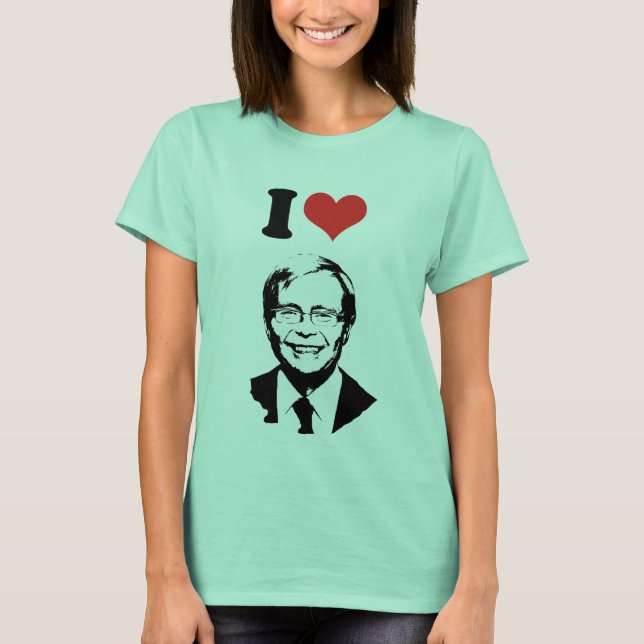 T-shirt Eu Amo Kevin Rudd (Frente)