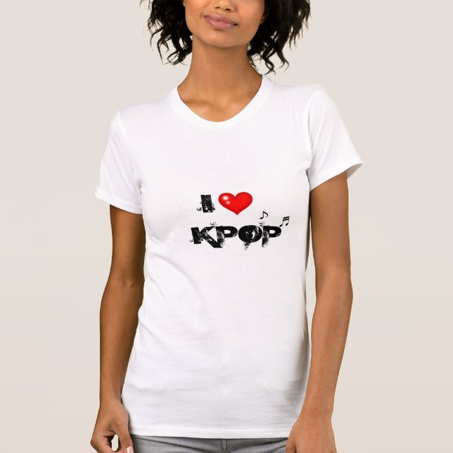 T-shirt Eu amo Kpop (Frente)
