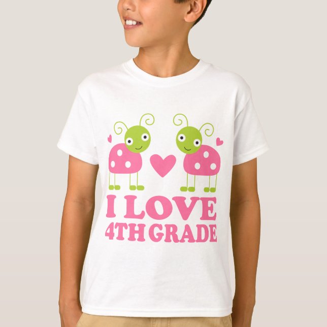 T-shirt Eu amo Ladybug do 4º ano (Frente)