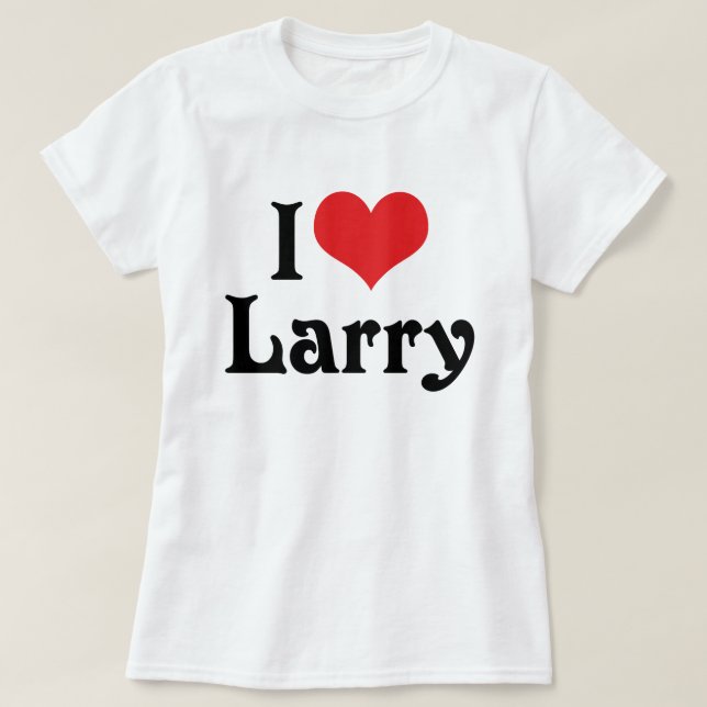 T-shirt Eu Amo Larry (Frente do Design)