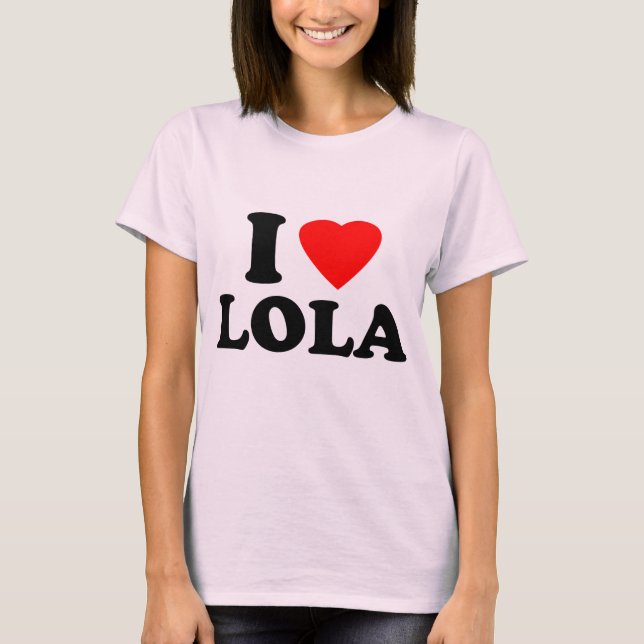 T-shirt Eu amo Lola (Frente)