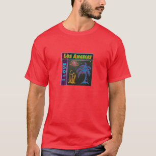 T-shirt "Eu amo Los Angeles" Sol, Palm Tree e Surfer Shirt