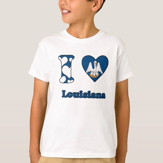 T-shirt Eu amo Louisiana (Frente)