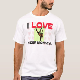 T-shirt Eu amo macacos de aranha