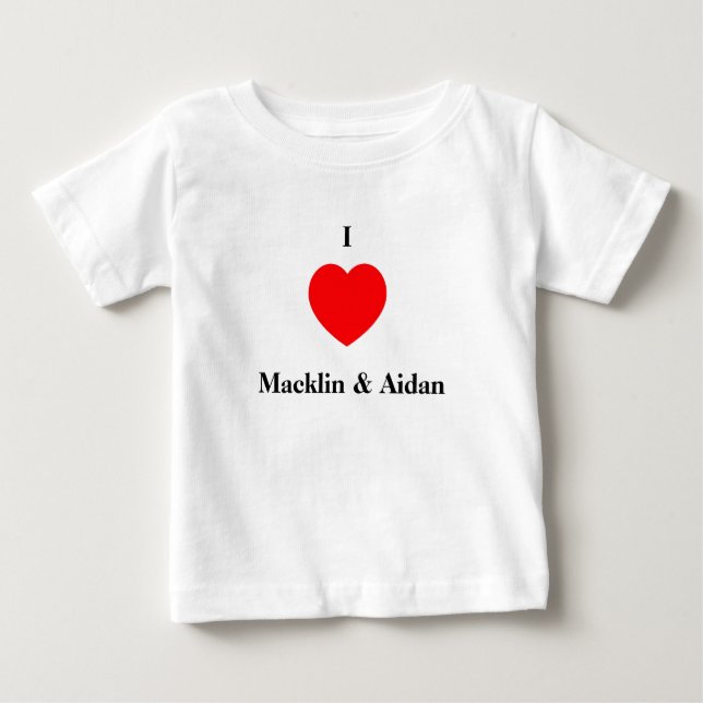 T-shirt Eu amo Macklin & Aidan (Frente)