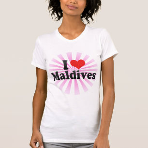 T-shirt Eu amo Maldives
