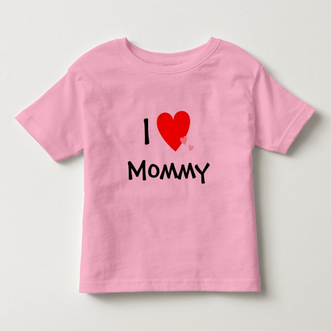 T-shirt Eu amo mamães (do coração) (Frente)