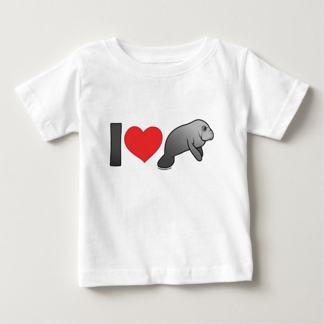 T-shirt Eu Amo Manatees (Frente)