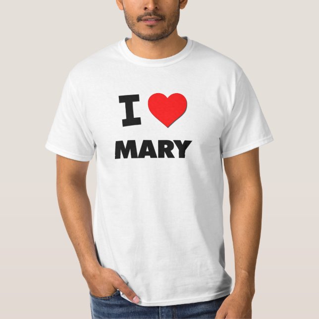 T-shirt Eu amo Mary (Frente)