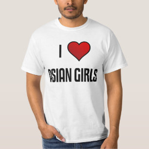 T-shirt Eu amo meninas asiáticas