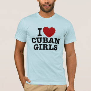 T-shirt Eu amo meninas cubanas