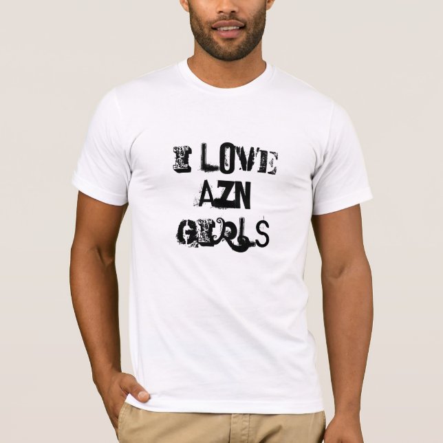 T-SHIRT EU AMO MENINAS DE AZN (Frente)