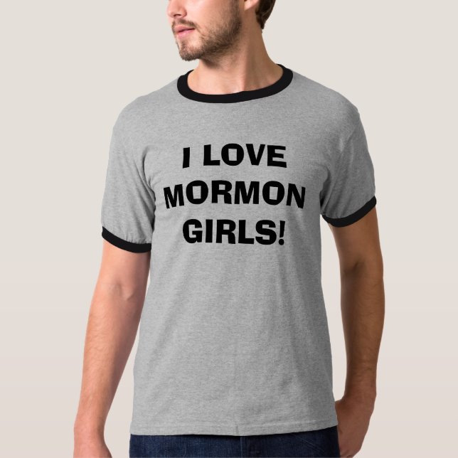 T-SHIRT EU AMO MENINAS DO MORMON! (Frente)