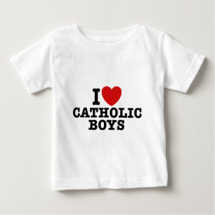 T-shirt Eu amo meninos católicos