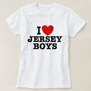 T-shirt Eu amo meninos do jérsei