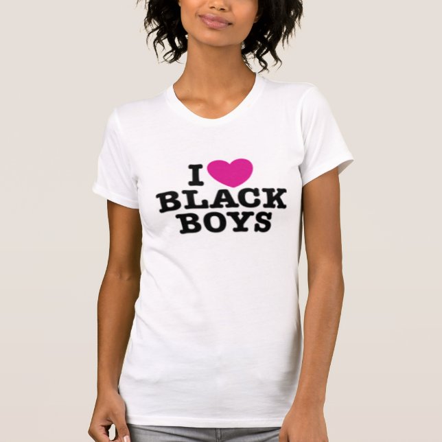 T-shirt eu amo meninos pretos (Frente)