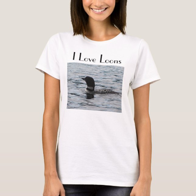 T-shirt Eu amo mergulhões-do-norte (Frente)