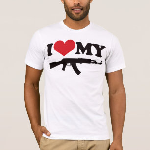 T-shirt Eu amo meu AK47